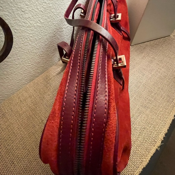 Fendi Red Suede Handbag SOLD - Picture 10 of 16